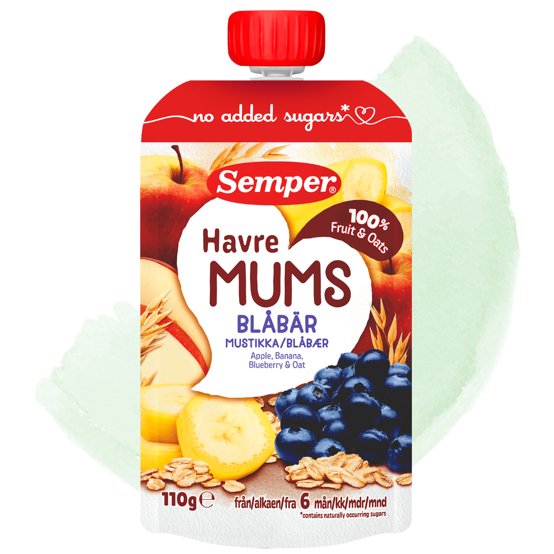 Havremums mustikka & kaura 6kk