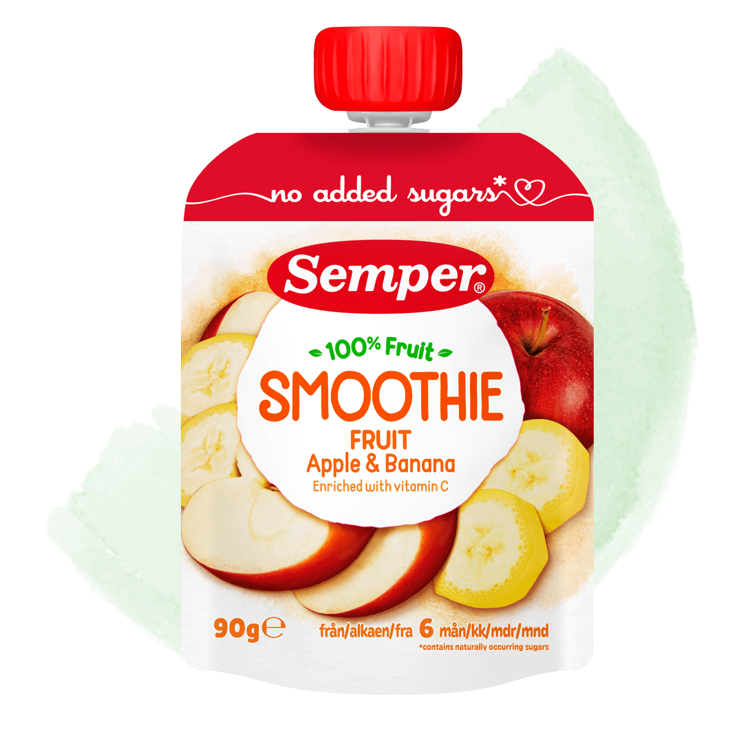 Smoothie frukt omenaa ja banaania 6kk